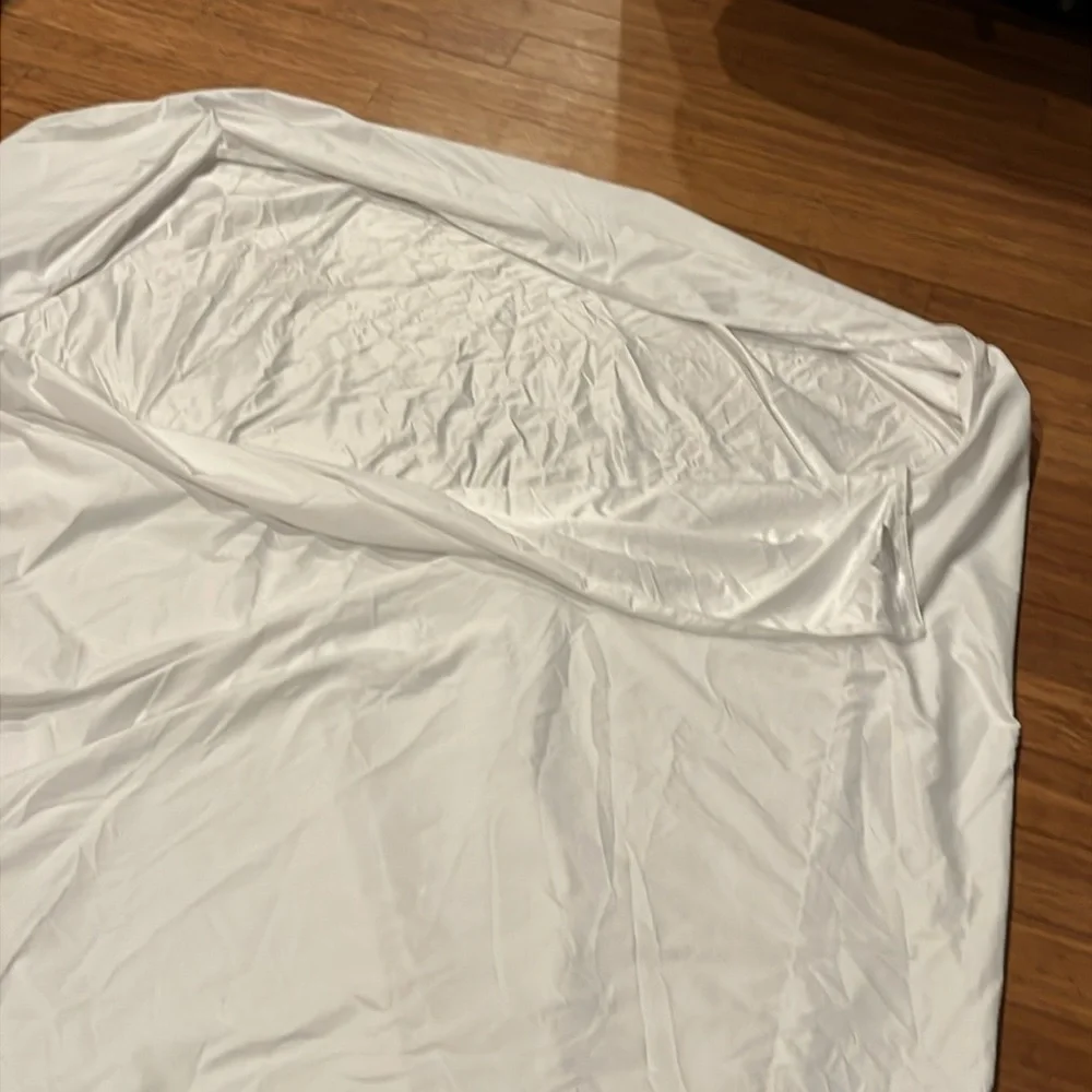 Serta WHITE FULL SIZE Bed Mattress COVER,  ZIP pocket closure,  polyester,  NEW